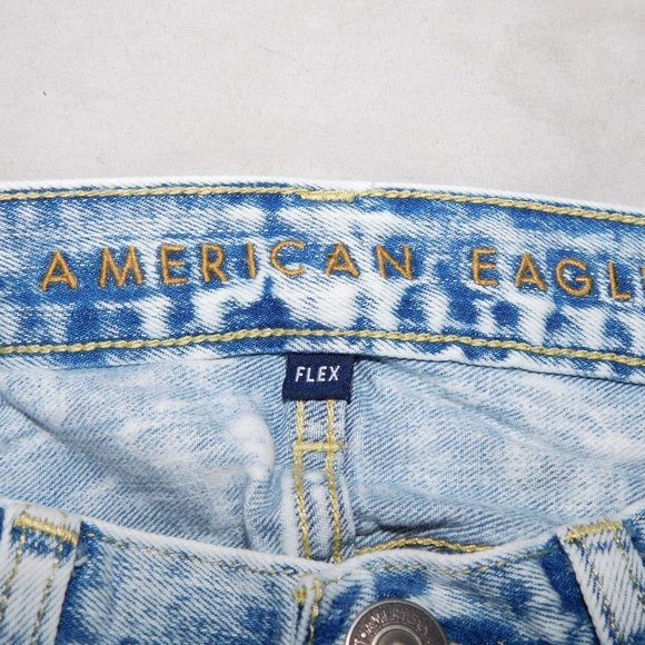 American Eagle Mens 28 x 32 Acid wash Distressed Destroyed FLEX Jeans - Picture 2 of 11